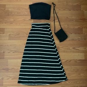 STRIPED MAXI SKIRT🖤💭